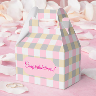 Pastel Gingham Kariert Geschenkschachtel