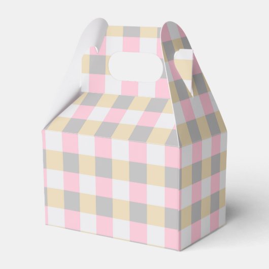 Pastel Gingham Kariert Geschenkschachtel (Rückseite)