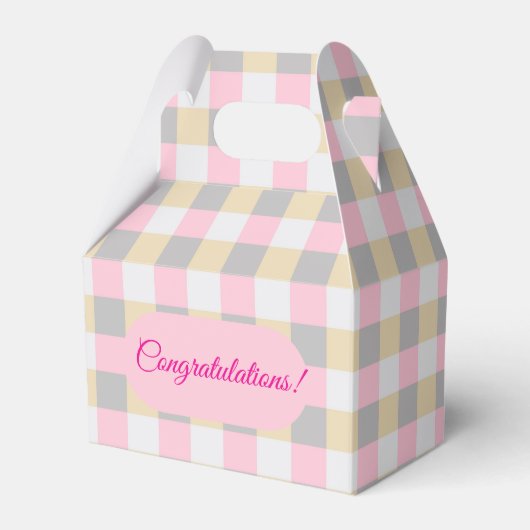 Pastel Gingham Kariert Geschenkschachtel (Vorderseite)