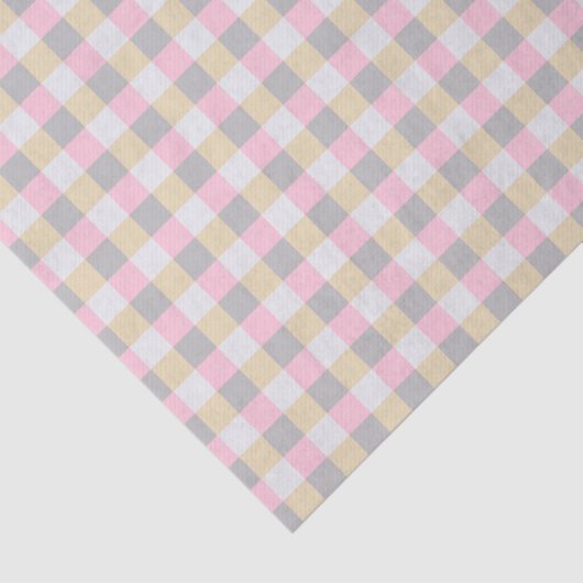 Pastel Gingham Kariert Tissue Paper Seidenpapier (Ausschnitt)