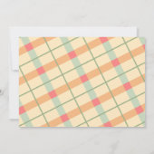 Pastel Gingham Karierte Personalisierte Note Card Einladung (Rückseite)
