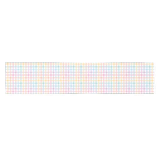 Pastel Gingham Kurzer Tischläufer (Horizontal)