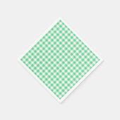 Pastel Gingham Napkins Green Serviette (Ecke)