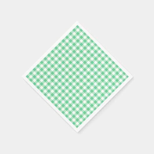 Pastel Gingham Napkins Green Serviette (Ecke)