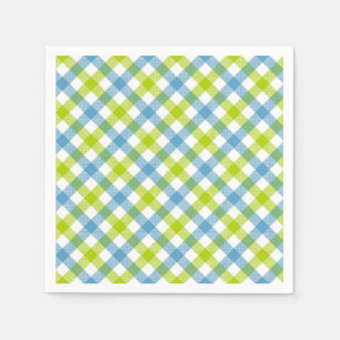 Pastel Gingham Napkins Serviette