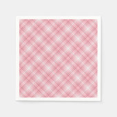 Pastel Gingham Napkins Soft Red Serviette (Vorderseite)