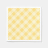 Pastel Gingham Napkins Yellow Serviette (Vorderseite)