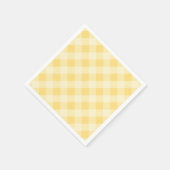 Pastel Gingham Napkins Yellow Serviette (Ecke)