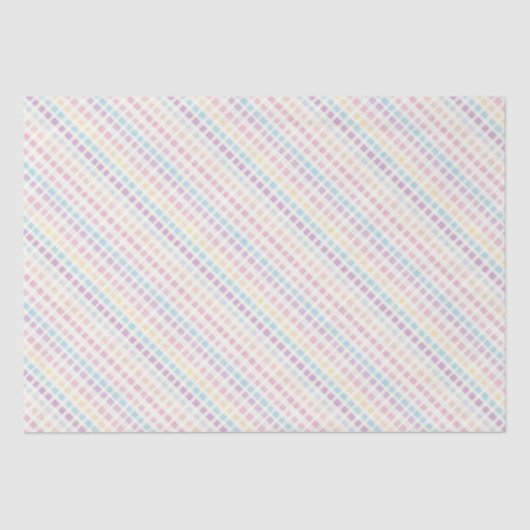 Pastel Gingham Pattern Modern Geburtstag Seidenpapier (Vorderseite)