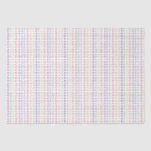 Pastel Gingham Pattern Modern Geburtstag Seidenpapier