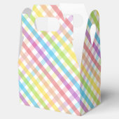 Pastel Gingham Rainbow Baby Shower Easter Geschenkschachtel (Geöffnet)