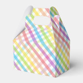 Pastel Gingham Rainbow Baby Shower Easter Geschenkschachtel (Vorderseite)