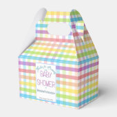 Pastel Gingham Rainbow Baby Shower Geschenkschachtel (Vorderseite)