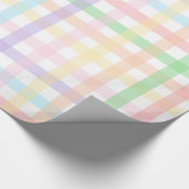 Pastel Gingham Stripes Geschenkpapier (Ecke)
