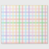 Pastel Gingham Stripes Geschenkpapier (Flach)