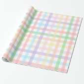 Pastel Gingham Stripes Geschenkpapier (Ungerollt)