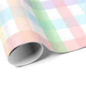 Pastel Gingham Stripes Geschenkpapier (Rolleneckpunkt)