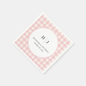 Pastel Gingham Wedding Napkins Serviette (Ecke)