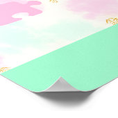 Pastel Giraffe Individuelle Name Poster (Ecke)