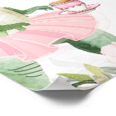 Pastel Girl Dinosaur Tutu Tea-Rex Begrüßungszeiche Poster (Ecke)