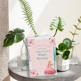 Pastel Girls Geburtstagskarte Unsere kleine Prinze Einladung