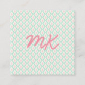 Pastel Girly Business Cards Quadratische Visitenkarte (Vorderseite)