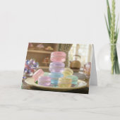 Pastel Glass Macaron Cookies | Happy Birthday Karte (Vorderseite)