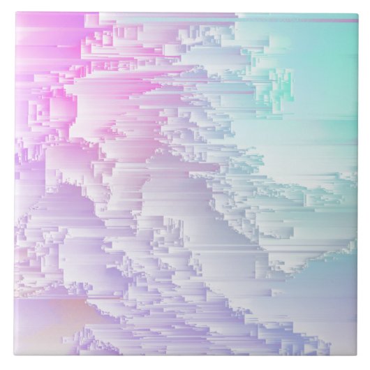 Pastel Glitch Fliese (Vorderseite)