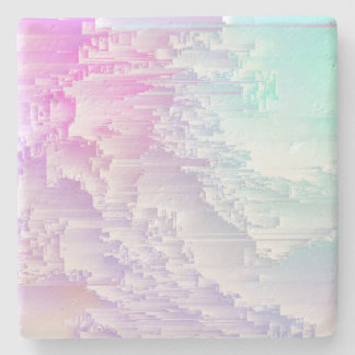 Pastel Glitch Steinuntersetzer