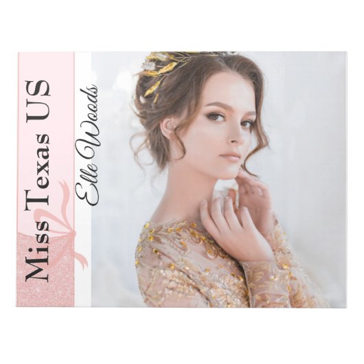 Pastel Glitter individuell Notizblock (Vorderseite)