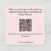 Pastel Glitter Pageant Visitenkarte | QR-Code (Rückseite)