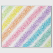 Pastel Glitter Rainbow Geschenkpapier (Flach)