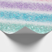 Pastel Glitter Rainbow Geschenkpapier (Ecke)