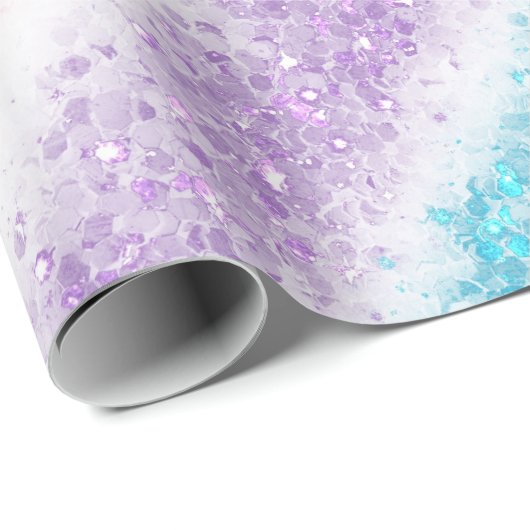 Pastel Glitter Rainbow Geschenkpapier (Rolleneckpunkt)