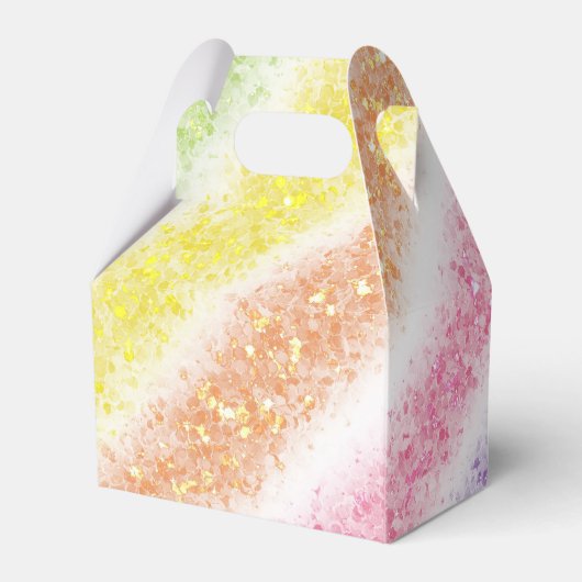 Pastel Glitter Rainbow Geschenkschachtel (Rückseite)
