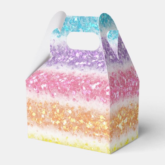 Pastel Glitter Rainbow Geschenkschachtel (Rückseite)