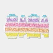 Pastel Glitter Rainbow Geschenkschachtel (Ungefaltet)