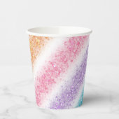 Pastel Glitter Rainbow Pappbecher (Links)