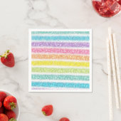 Pastel Glitter Rainbow Serviette (Beispiel)