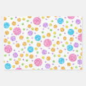 Pastel Glittery Wrapping Paper Sheets Geschenkpapier Set (Vorderseite)