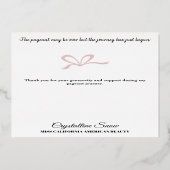 Pastel Glitz Foil Pageant Danke Karte (Rückseite)