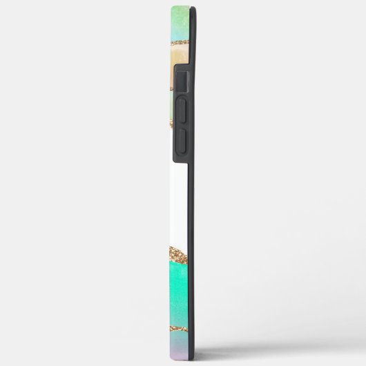 Pastel Glitzer Agate Mit Monogramm Case-Mate iPhone Hülle (Rückseite / Links)