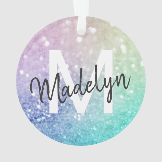 Pastel Glitzer Bokeh Hintergrund Glam Elegant Ornament (Rückseite)