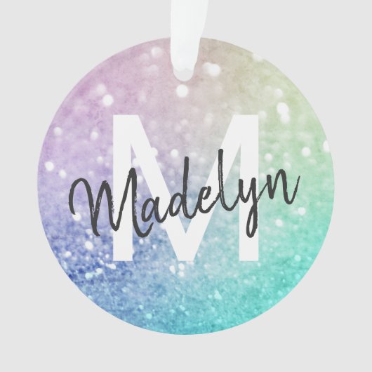 Pastel Glitzer Bokeh Hintergrund Glam Elegant Ornament (Vorderseite)