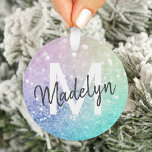 Pastel Glitzer Bokeh Hintergrund Glam Elegant Ornament<br><div class="desc">Dieses farbenfrohe,  bunt gestylte Glitzer-Muster lässt sich einfach mit Ihrem individuelle Name und/oder Monogramm personalisieren.</div>