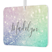 Pastel Glitzer Bokeh HintergrundGlam Elegant Glitt Autolufterfrischer (Links)