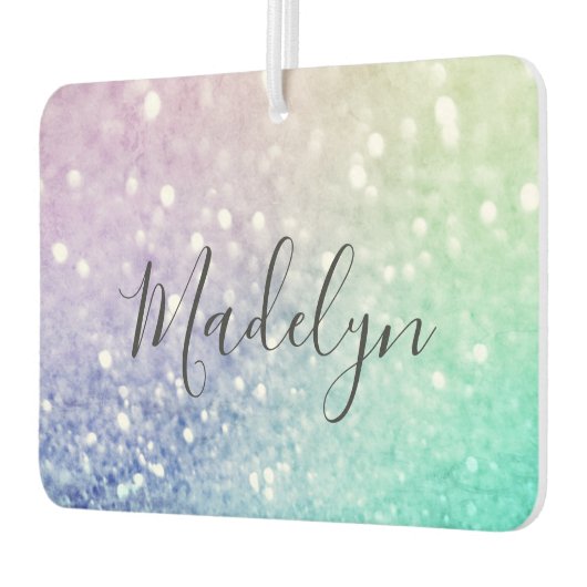 Pastel Glitzer Bokeh HintergrundGlam Elegant Glitt Autolufterfrischer (Links)