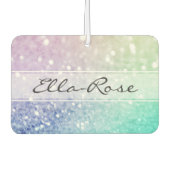 Pastel Glitzer Bokeh HintergrundGlam Elegant Glitt Autolufterfrischer (Vorderseite)