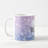 Pastel Glitzer Bokeh HintergrundGlam Elegant Glitt Kaffeetasse (Links)