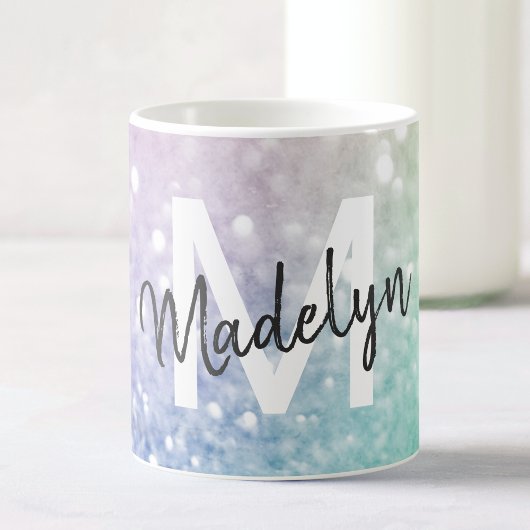 Pastel Glitzer Bokeh HintergrundGlam Elegant Glitt Kaffeetasse